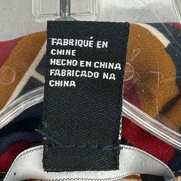 Forever 21 Romper Women Size S Multicolor Short Sleeve Geometric Tie Waist - Picture 9 of 15